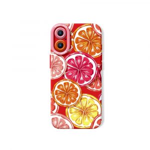 Citrus Splash Silicone Case for Apple iPhone Series. - iPhone 17, Red