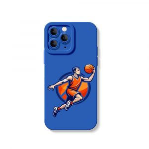 Dynamic Dunk Basketball Art Silicone Case for Apple iPhone Series