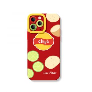 Crunchy Lime Chips Design Silicone Case for Apple iPhone Series