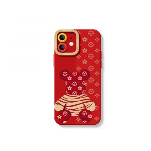 Luxe Teddy Charm Silicone Case for Apple iPhone Series