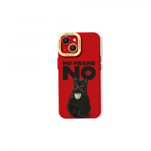 Charming Cat No Means No Design Silicone Case for Apple iPhone Series