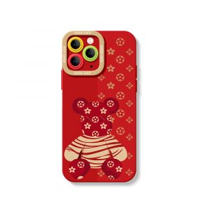 Luxe Teddy Charm Silicone Case for Apple iPhone Series