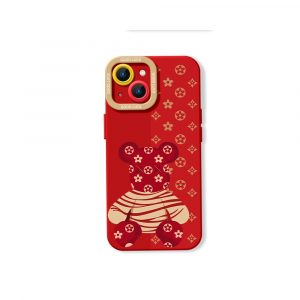 Luxe Teddy Charm Silicone Case for Apple iPhone Series