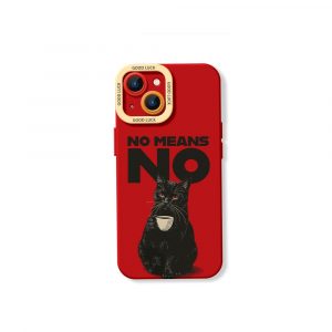 Charming Cat No Means No Design Silicone Case for Apple iPhone Series
