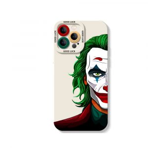 Colorful Clown Mask Art Silicone Case for Apple iPhone Series