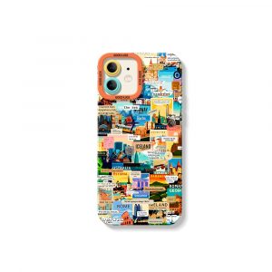 World Travel Collage Silicone Case for Apple iPhone Series