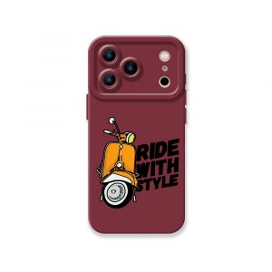 Retro Scooter Adventure Silicone Case for Apple iPhone Series