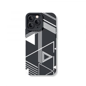 Monochrome Geometric Vibes Silicone Case for Apple iPhone Series