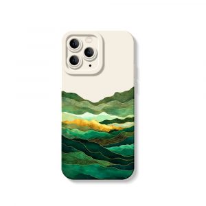 Emerald Waves Artistry Silicone Case for Apple iPhone Series