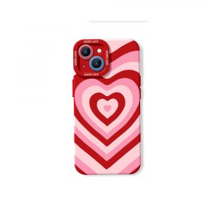 Retro Love Stripes Silicone Case for Apple iPhone Series