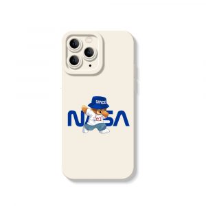 Astronaut Bear Adventure Silicone Case for Apple iPhone Series