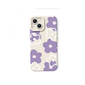 Lavender Pattern Silicone Case for Apple iPhone Series