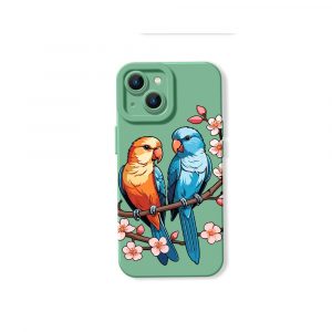 Tropical Parrot Blossom Silicone Case for Apple iPhone Series