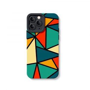 Vibrant Geometric Kaleidoscope Silicone Case for Apple iPhone Series