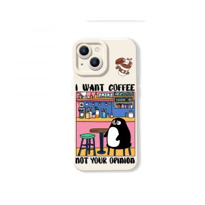 Penguin Cafe Vibes Silicone Case for Apple iPhone Series