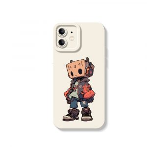 Retro Robot Streetwear Silicone Case for Apple iPhone Series