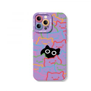 Colorful Cat Silicone Case for Apple iPhone Series