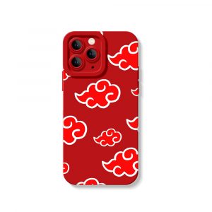 Red Cloud Pattern Silicone Case for Apple iPhone Series