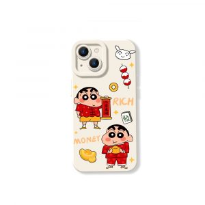 Playful Prosperity Cartoon Silicone Case for Apple iPhone Series