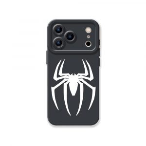 Spider Emblem Noir Silicone Case for Apple iPhone Series