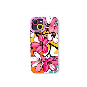 Vibrant Blossom Paradise Silicone Case for Apple iPhone Series