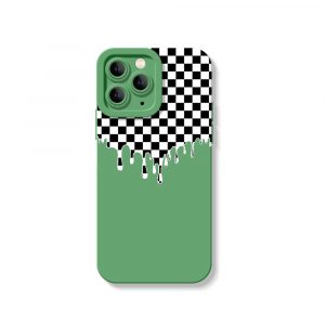 Dripping Checkered Wonderland Silicone Case for Apple iPhone Series