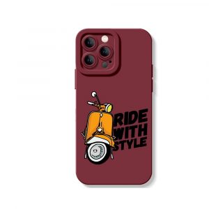 Retro Scooter Adventure Silicone Case for Apple iPhone Series