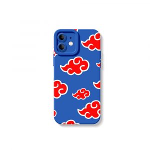 Red Cloud Pattern Silicone Case for Apple iPhone Series