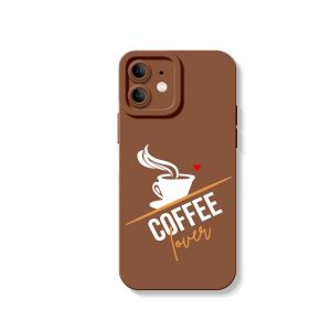 Coffee Lover Brew Brown Silicone Case for Apple iPhone Series