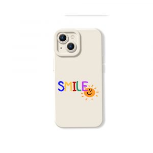 Colorful Smile Sun Graphic Silicone Case for Apple iPhone Series
