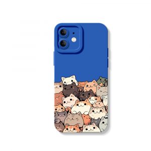 Playful Kittens Collage Silicone Case for Apple iPhone Series