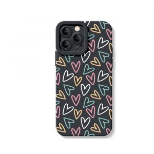 Colorful Heartbeat Delight Silicone Case for Apple iPhone Series