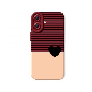 Heart & Stripes Elegance Silicone Case for Apple iPhone Series
