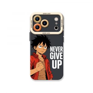 Never Give Up Anime Warrior Silicone Case for Apple iPhone Series