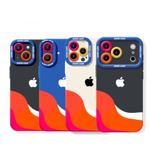 Colorful Wave Design Silicone Case for Apple iPhone Series