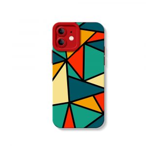 Vibrant Geometric Kaleidoscope Silicone Case for Apple iPhone Series