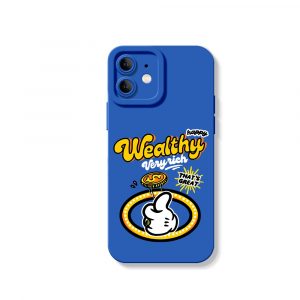 Rich Vibes Cartoon Style Silicone Case for Apple iPhone Series