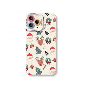 Festive Holiday Silicone Case for Apple iPhone Series