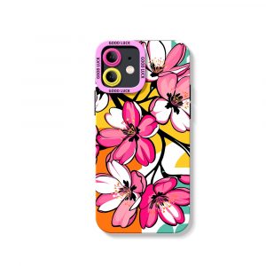 Vibrant Blossom Paradise Silicone Case for Apple iPhone Series