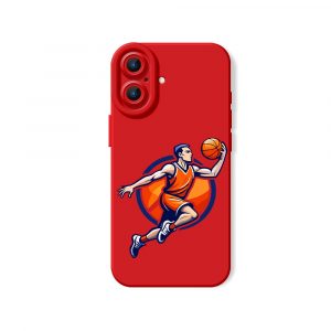 Dynamic Dunk Basketball Art Silicone Case for Apple iPhone Series