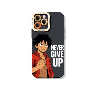 Never Give Up Anime Warrior Silicone Case for Apple iPhone Series