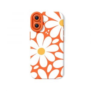 Retro Blossom Burst Silicone Case for Apple iPhone Series