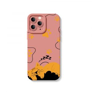 Cozy Cat Nap Paw Print Silicone Case for Apple iPhone Series