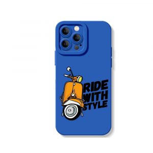 Retro Scooter Adventure Silicone Case for Apple iPhone Series