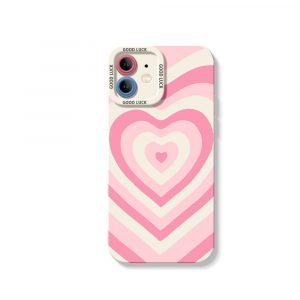 Retro Love Stripes Silicone Case for Apple iPhone Series