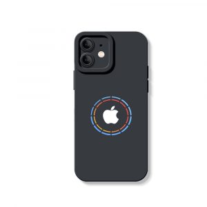 Vibrant Aura Logo Silicone Case for Apple iPhone Series
