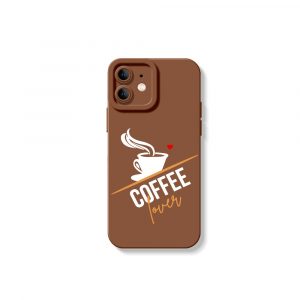 Coffee Lover Brew Brown Silicone Case for Apple iPhone Series