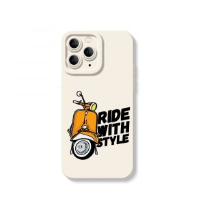 Retro Scooter Adventure Silicone Case for Apple iPhone Series