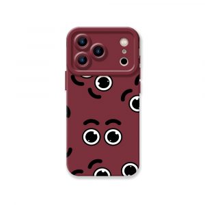 Playful Eye Pattern Silicone Case for Apple iPhone Series