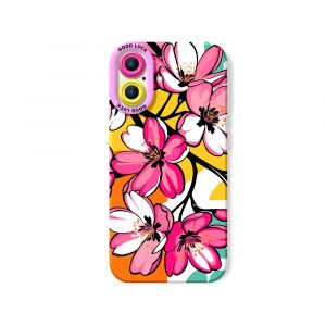 Vibrant Blossom Paradise Silicone Case for Apple iPhone Series